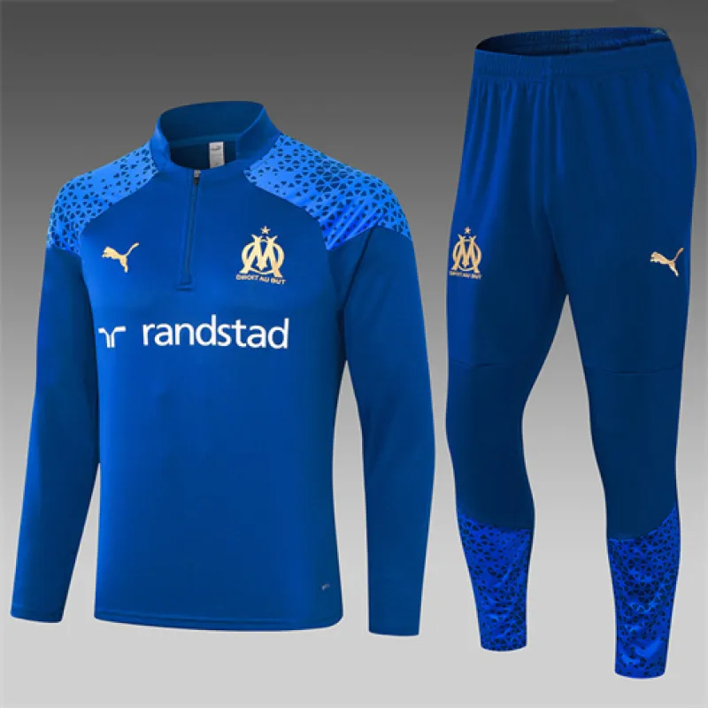 Olympique de Marseille Kinder-Trainingsanzug für 2024/25 - Blau