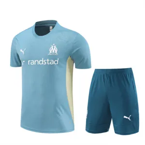 Olympique de Marseille children's training jersey + shorts for 2024/25 - Green