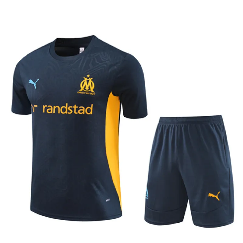 Children's training jersey and shorts of Olympique de Marseille for 2024/25 - Blue