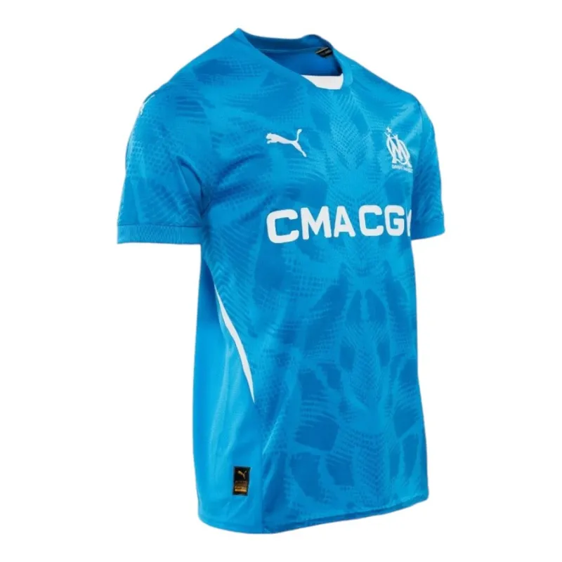 Marseille Kids' 2024/25 Blue Goalkeeper Jersey and Shorts Set