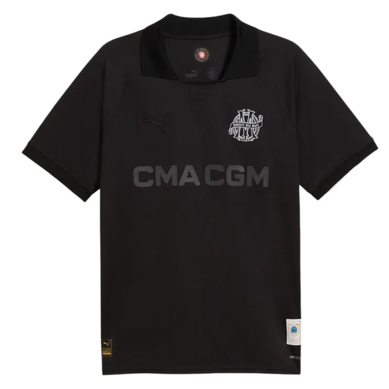 Marseille Kids' 2024/25 125th Anniversary Jersey - Black