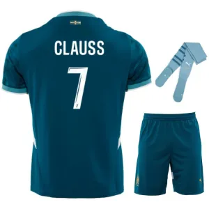 Jeu de maillot pour enfants extérieur 2024/25 de CLAUSS Marseille - Bleu