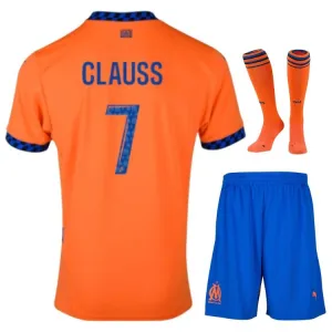 Troisième jeu de maillot pour enfants 2024/25 de CLAUSS Marseille - Orange