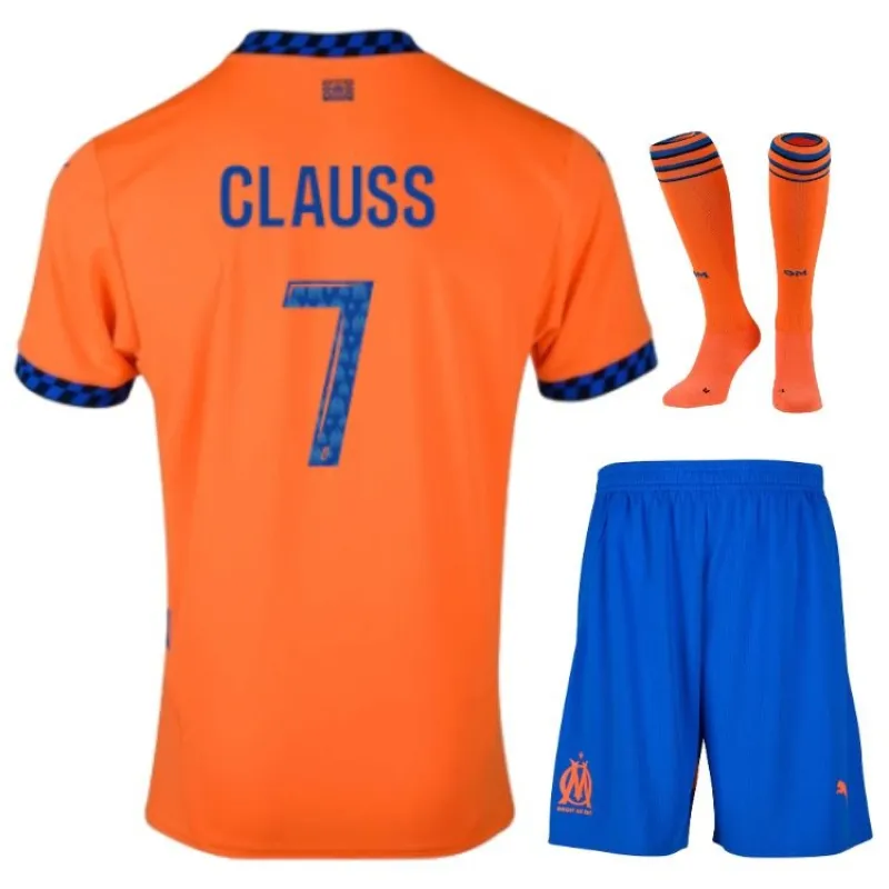 CLAUSS Marseille 2024/25 Third Kids Jersey Set - Orange
