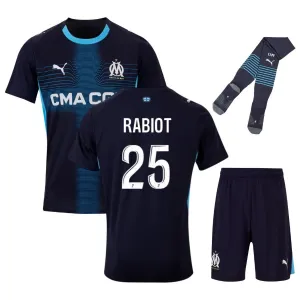 Set di maglia bambini di RABIOT dell'Olympique Marseille 2025/26 in trasferta - Blu