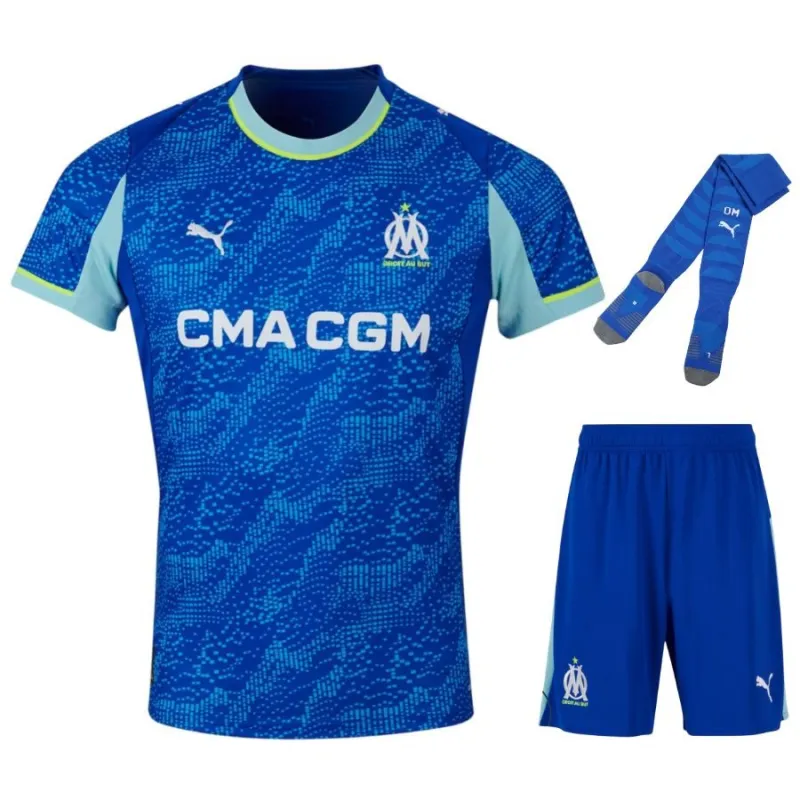 Marseille 2025/26 Third Kids’ Kit - Blue