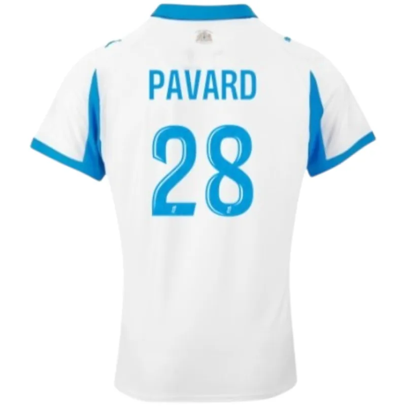 Marseille PAVARD 2025/26 Heim Kindertrikot - Weiß
