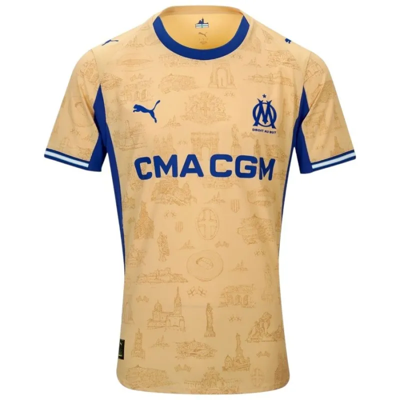 Maillot enfant quatrième Marseille 2025/26 - Beige