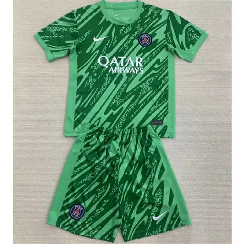 Paris Saint-Germain Kinder Torwarttrikot und Shorts 2024/25 - Grün