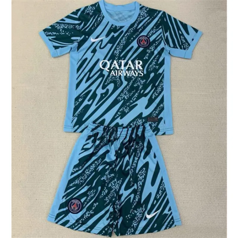 Maillot et shorts de gardien pour enfants de Paris Saint-Germain 2024/25 - Bleu