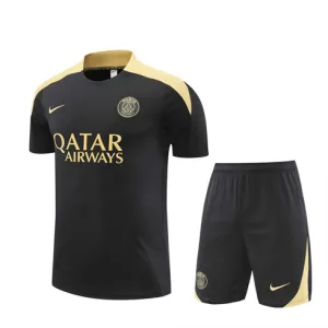 Paris Saint-Germain children's training jersey + shorts 2024/25 - Black