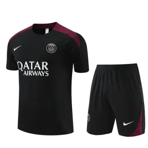 Paris Saint-Germain children's training jersey + shorts 2024/25 - Black