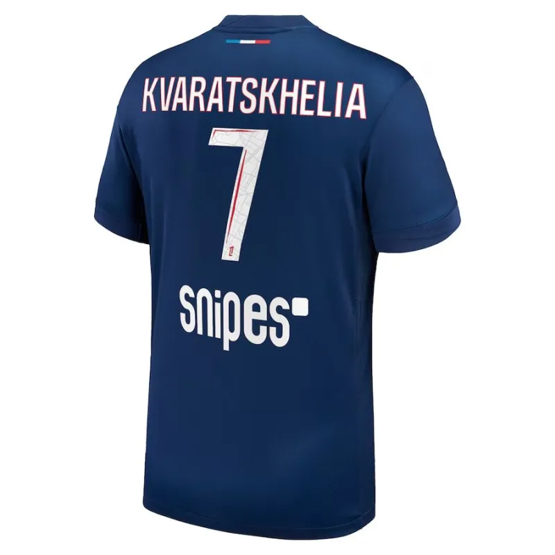 Khvicha Kvaratskhelia's Paris Saint-Germain 2024/25 Home Kit - Blue/Red