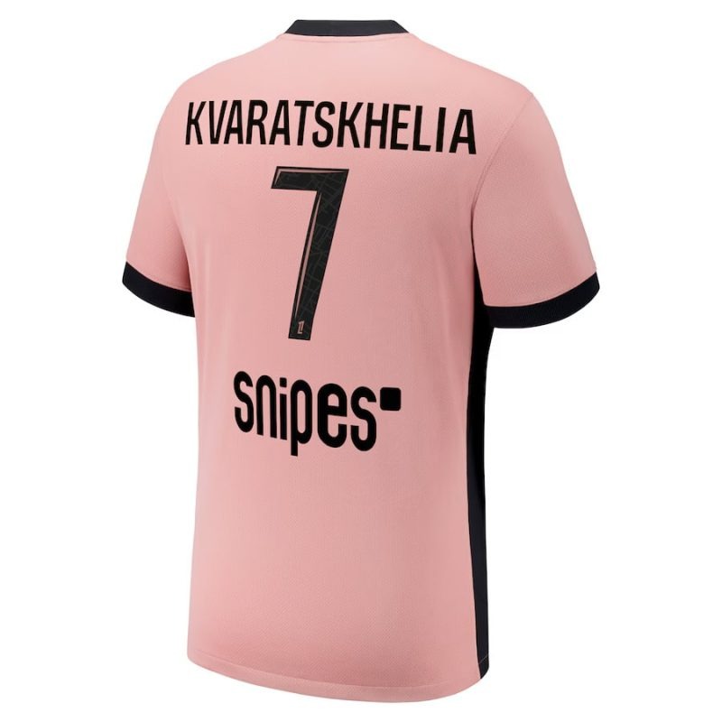 Paris Saint - Germain 2024/25 Dritter Strikot von Khvicha Kvaratskhelia - Rosa