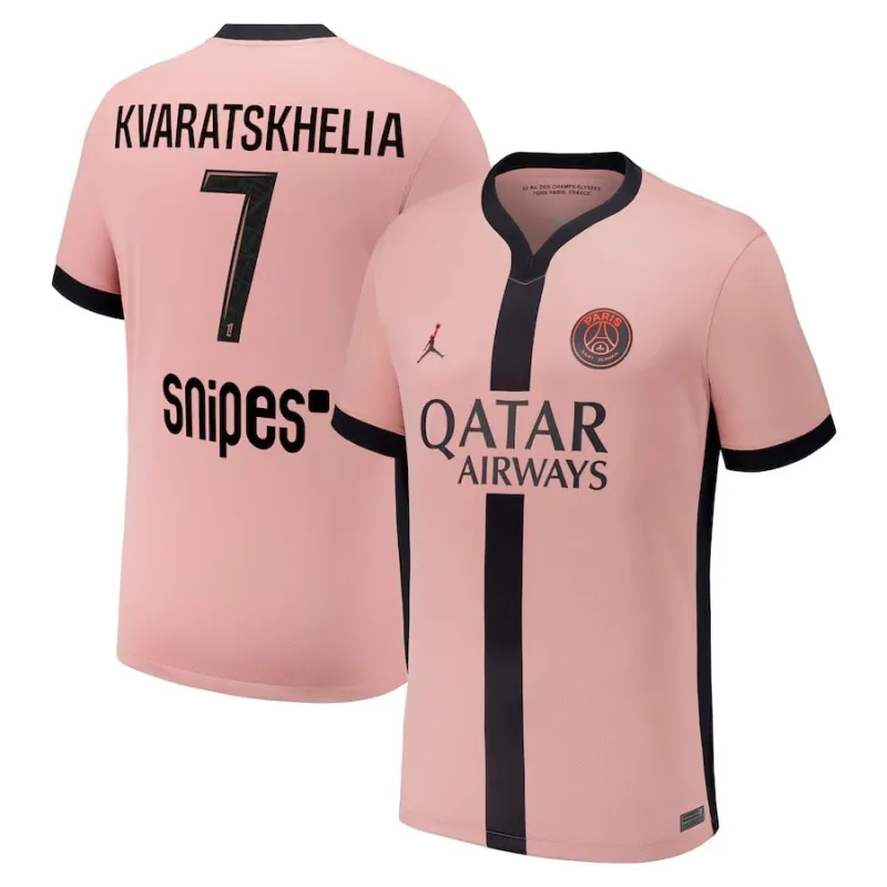 Paris Saint - Germain 2024/25 Dritter Strikot von Khvicha Kvaratskhelia - Rosa
