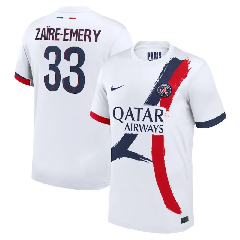 Zacharie Emery's Paris Saint - Germain 2024/25 Away Kit - White