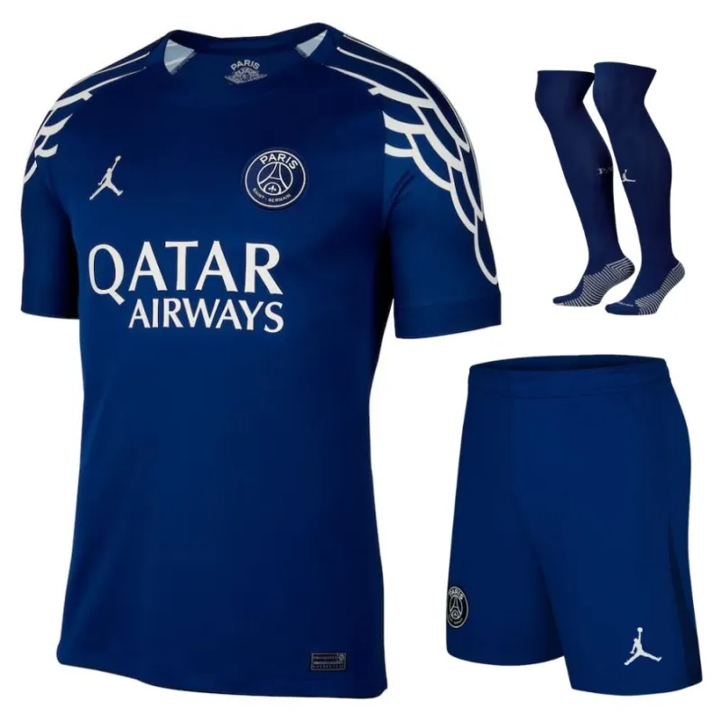 Paris Saint - Germain Kids' 2024/25 Fourth Kit Set - Blue