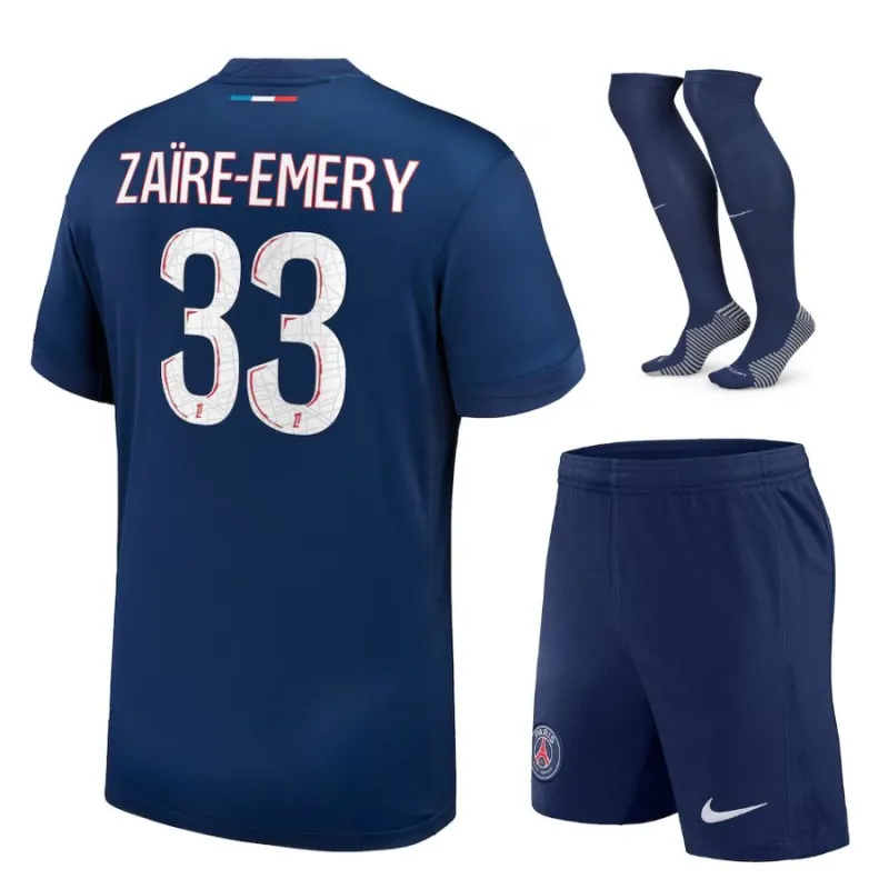 Warren Zaire - Emery's Paris Saint - Germain Kids' 2024/25 Home Kit Set - Blue
