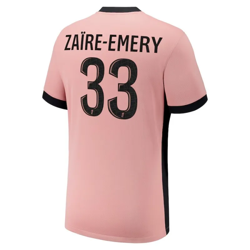 Paris Saint - Germain 2024/25 Dritter Kinderstrikot - Set - Rosa von Warren Zaire - Emery