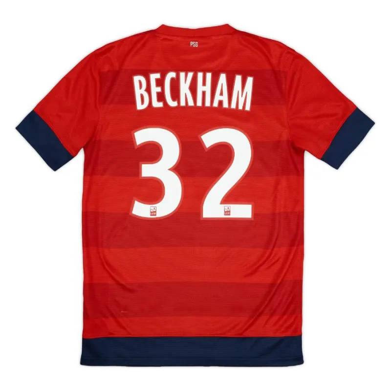 Beckham Paris Saint-Germain Retro Jersey 2012/13 Away - Red
