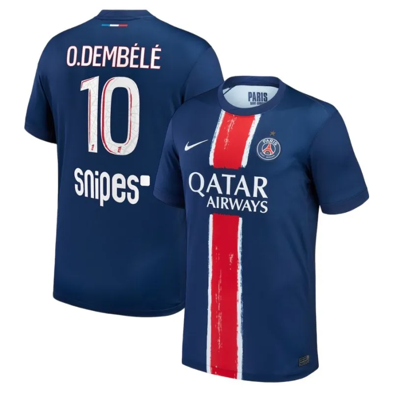 Paris Saint-Germain O.DEMBÉLÉ 2024/25 Home Jersey with 1 Star- Blue