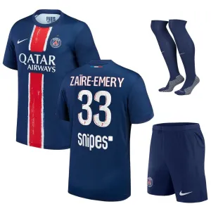 Paris Saint - Germain ZAÏRE-EMERY 2024/25 Home Kids' Kit Jersey with 1 Star- Blue