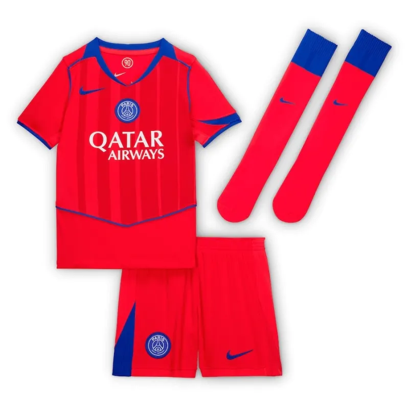 Paris Saint-Germain VITINHA 2025/26 Kids Third Kit Jersey - Red