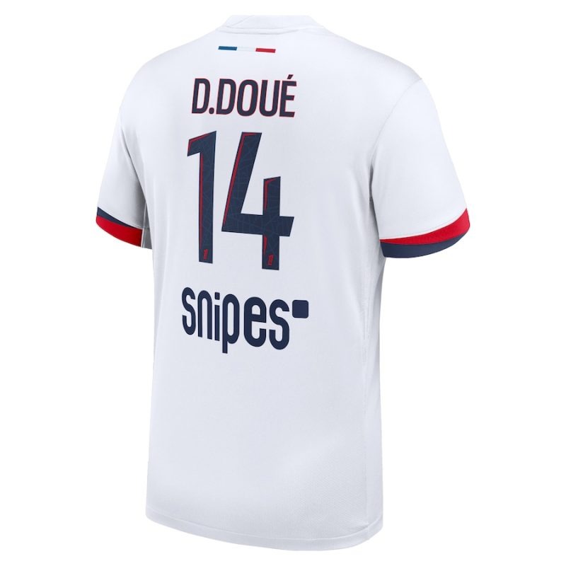 Paris Saint-Germain D.DOUÉ 2025/26 Away Kids Kit Jersey - White