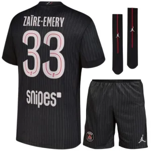 Paris Saint-Germain ZAÏRE-EMERY 2025/26 Fourth Kids Kit - Black