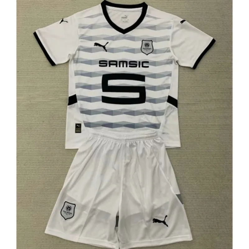 Rennes Kids' Jersey + Shorts 2024/25 Away - White