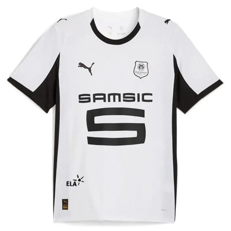 Rennes Maglia Bambino Away 2025/26 - Bianco