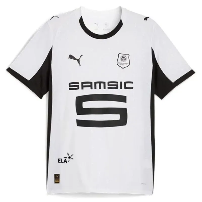 Rennes 2025/26 Auswärts Kindertrikot + Shorts - Weiß