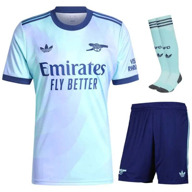 Kit Camiseta tercera infantil de Arsenal 2024/25 - Versión para hinchas - Acuamarina