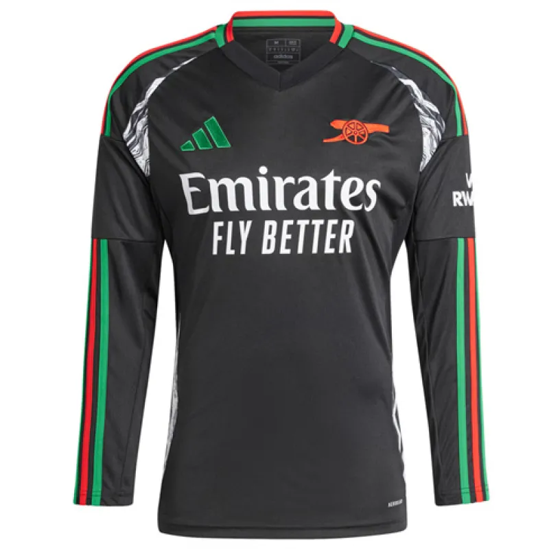 Arsenal 2024/25 Away Long Sleeve Jersey - Black