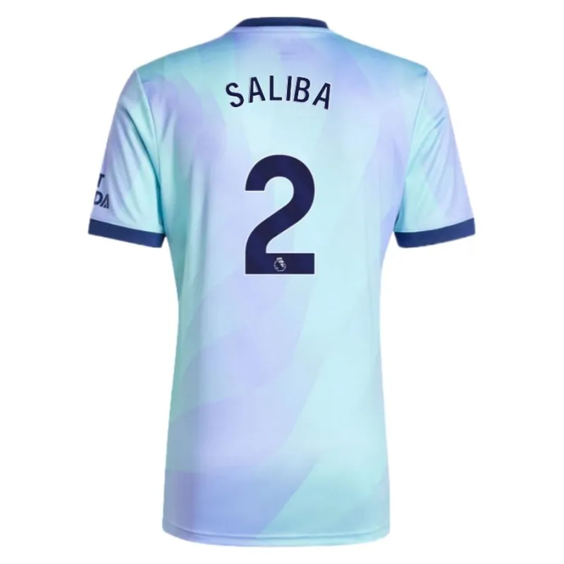 Maglia di replica terza per bambini SALIBA Arsenal 2024/25 - Azzurro celeste