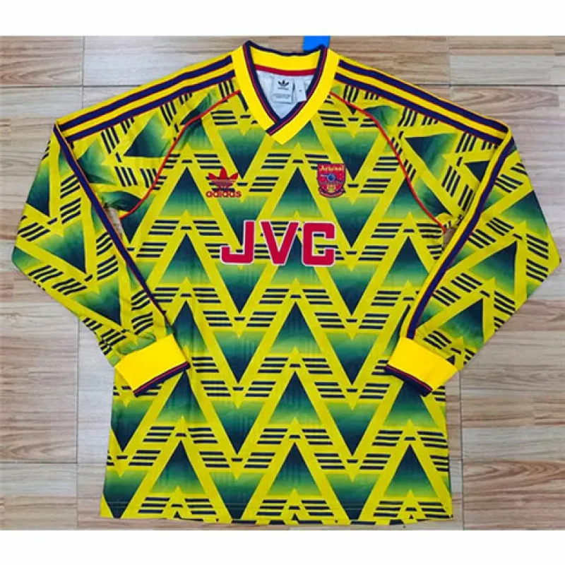 Veste longue rétro Arsenal 1991/93 - Jaune et Bleu