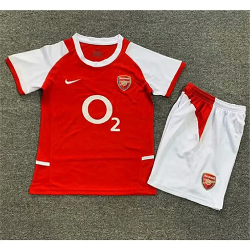 Maillot domicile Arsenal 2002 - 04 enfants - Rouge
