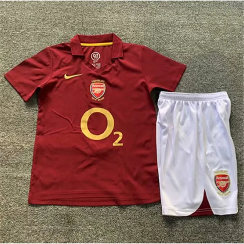 Maillot domicile Arsenal 2005/06 enfants - Rouge