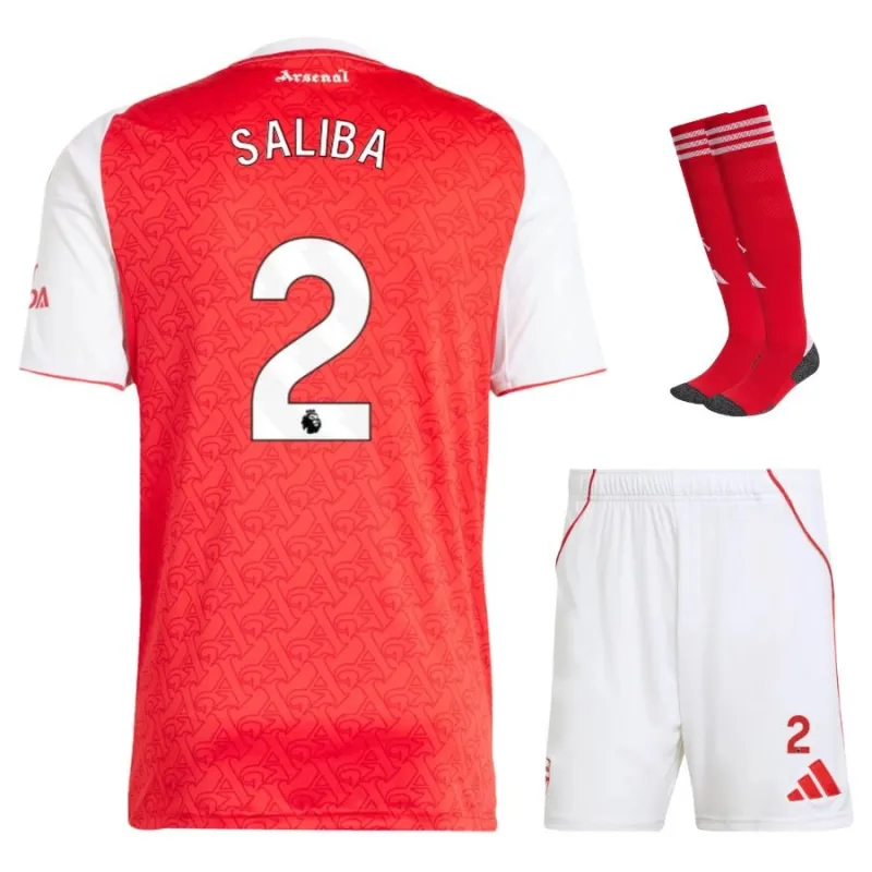 Arsenal SALIBA Kids' Kit 2025/26 Home - Red