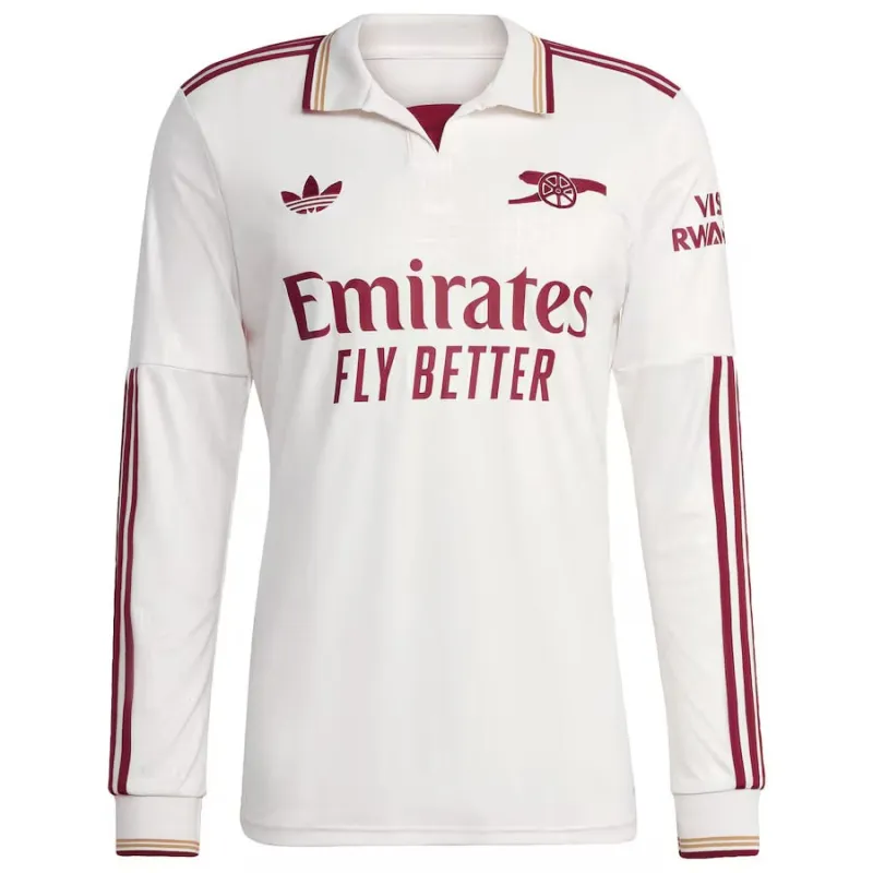 Arsenal 2025/26 Maillot tertiaire à manches longues - Blanc