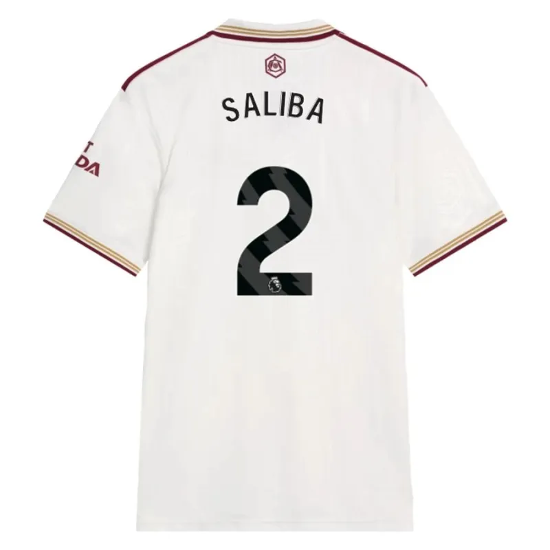 Arsenal SALIBA 2025/26 Troisième maillot - Blanc