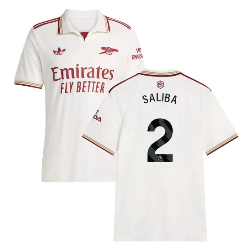 Arsenal SALIBA 2025/26 Troisième maillot - Blanc