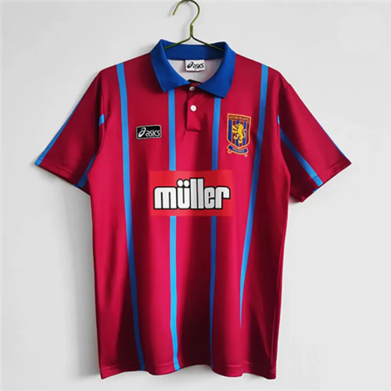 Aston Villa 1993 - 95 Home Retro Jersey - Red