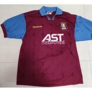 Aston Villa 1995 - 96 Home Retro Jersey - Red
