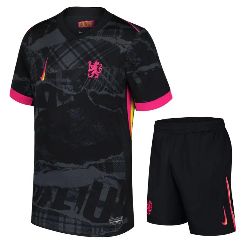 Chelsea 2024/25 Drittes Kinder-Trikot-Set - Schwarz