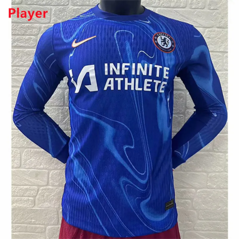 Chelsea 2024/25 Home Long - sleeve Jersey - Player Edition - Blue