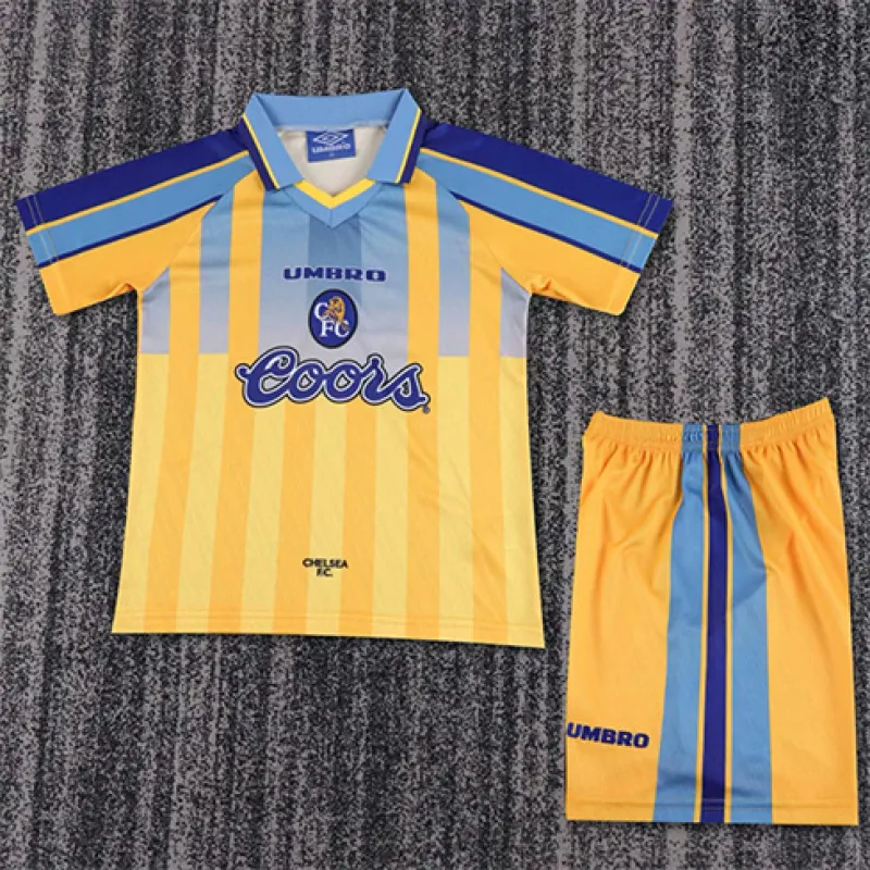 Chelsea 1995 - 97 Away Kids' Retro Jersey - Yellow