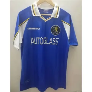 Maillot rétro de domicile de Chelsea 1997 - 1999 - Bleu