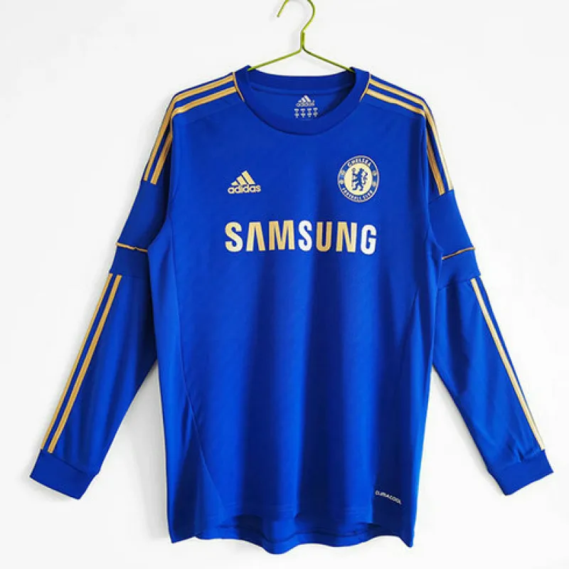 Chelsea 2012 - 2013 Heim - Retro - Langarm - Trikot - Blau