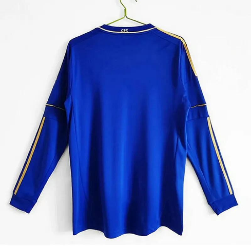 Chelsea 2012 - 2013 Heim - Retro - Langarm - Trikot - Blau